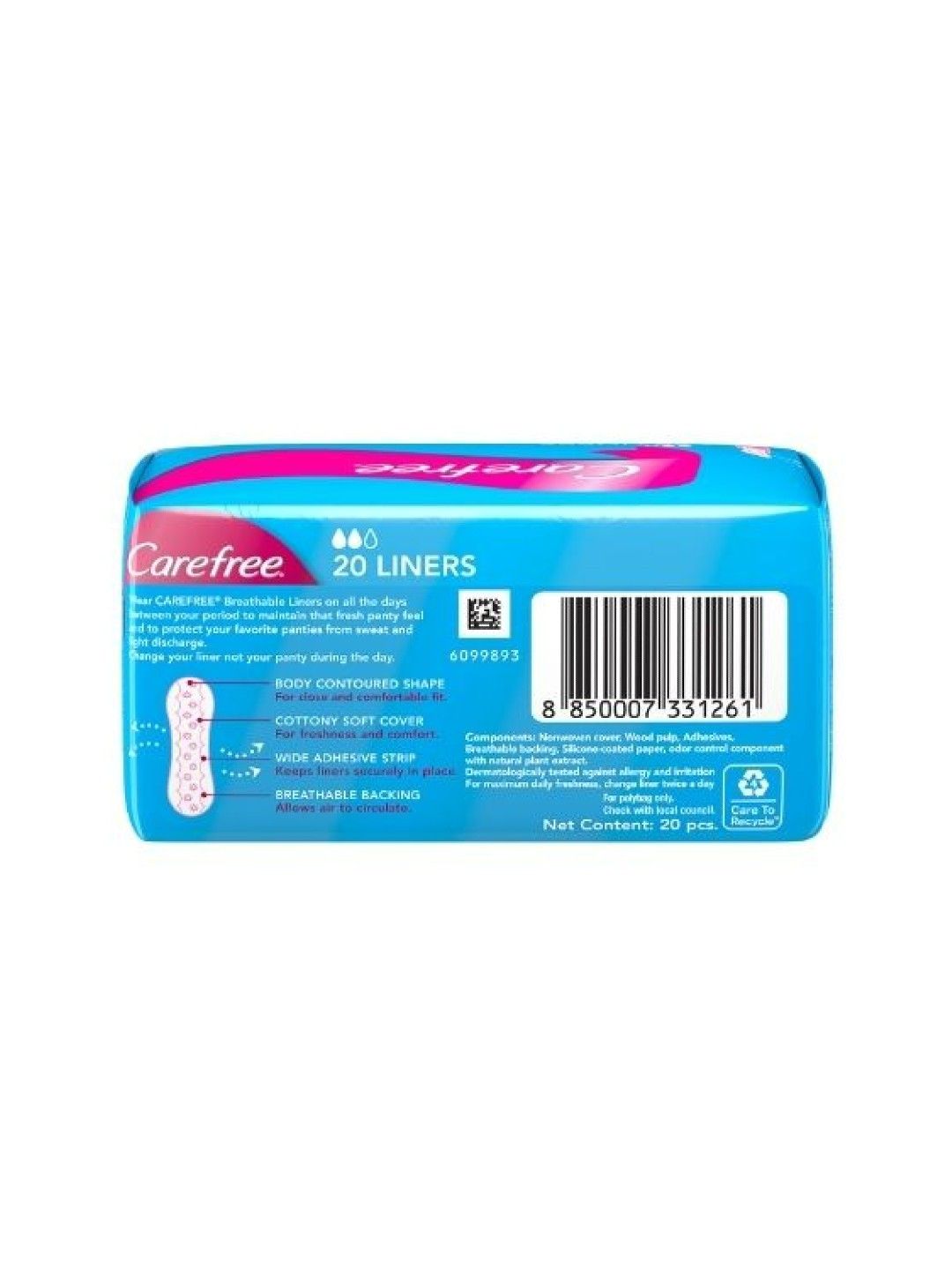 Carefree Breathable Panty Liners (20s) edamama